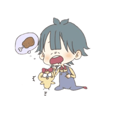 [LINEスタンプ] のきくんと鶏肉ちゃん 1