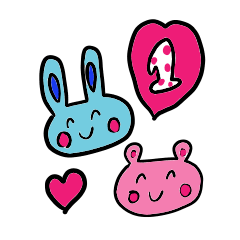[LINEスタンプ] うさぎとくまの夫婦 日常会話編 1