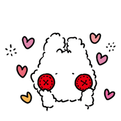 [LINEスタンプ] ボタンウサギ, bobo