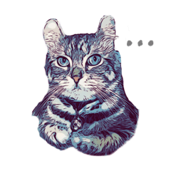 [LINEスタンプ] 猫が飢えている