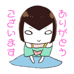 [LINEスタンプ] V字前髪の女の子
