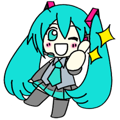 [LINEスタンプ] デフォルメ初音ミク