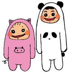 [LINEスタンプ] 兄ぱんとぶぶ子