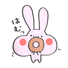 [LINEスタンプ] ほっぺちゃん-うさぎ