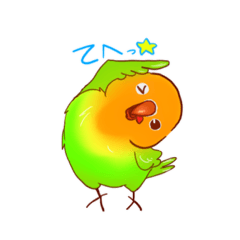 [LINEスタンプ] ボタンインコとオカメインコのスタンプ