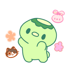 [LINEスタンプ] ぬいぐるみのぶっことうさぴとかっぴくん