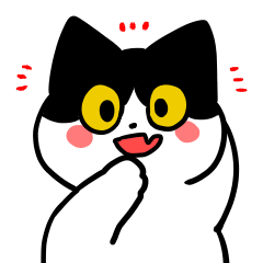 [LINEスタンプ] リアクションをする猫