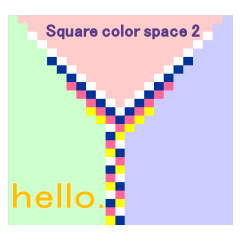 [LINEスタンプ] 四角い色空間2