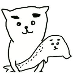 [LINEスタンプ] 白い生き物と仲間たち④