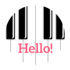 [LINEスタンプ] ピアノの鍵盤で伝えるメッセージの画像（メイン）