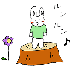 [LINEスタンプ] runrunrabit