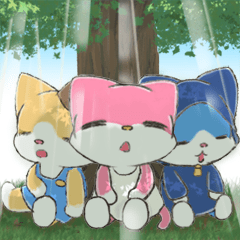 [LINEスタンプ] 宝石猫の三匹