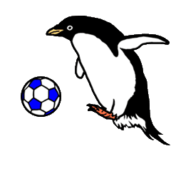 [LINEスタンプ] アデリーペンギンのサッカーの画像（メイン）
