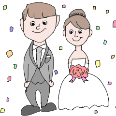 [LINEスタンプ] Shuhei＆Manami Happy Wedding！！の画像（メイン）