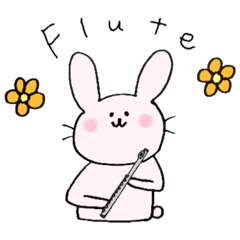 [LINEスタンプ] フルート×うさぎ。