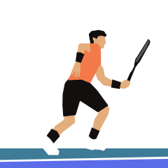 [LINEスタンプ] 男子テニスのショット