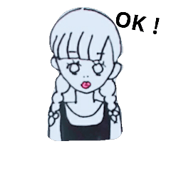 [LINEスタンプ] 女の子の人形