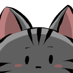 [LINEスタンプ] 愛らしい猫«ほこり»の画像（メイン）