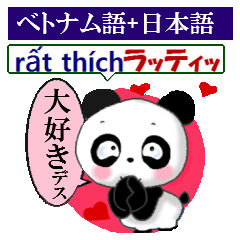 [LINEスタンプ] パンダ 毎日使える ベトナム語と日本語
