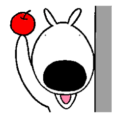 [LINEスタンプ] 鼻デカワンコと時々リンゴ