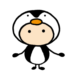 [LINEスタンプ] あばたーちゃん ペンギンの着ぐるみ