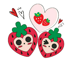 [LINEスタンプ] ラブリーいちごちゃん♥の画像（メイン）