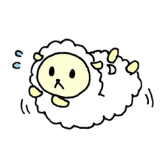 [LINEスタンプ] シロヒのモコ羊(文字なし)の画像（メイン）