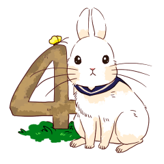 [LINEスタンプ] Lovely rabbit sticker！4の画像（メイン）