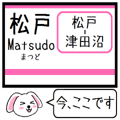 [LINEスタンプ] 私鉄(松戸-津田沼) 今この駅だよ！の画像（メイン）